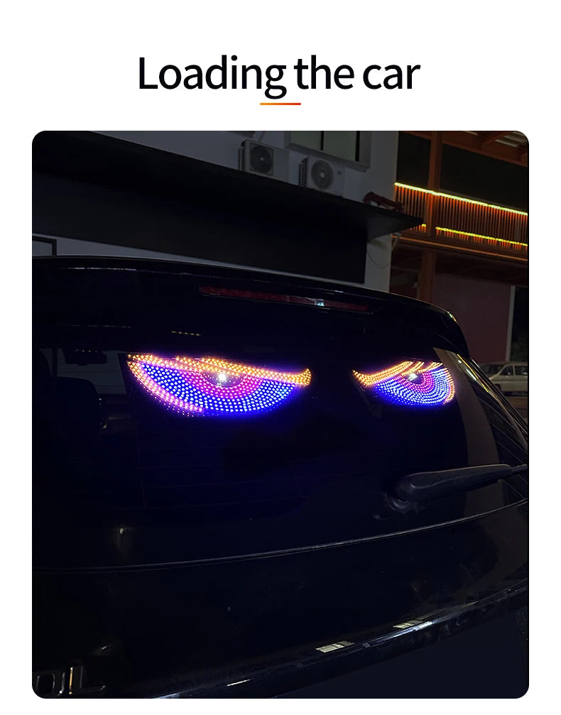 Dynamic Devil Eyes LED Car Light – Front & Rear Display