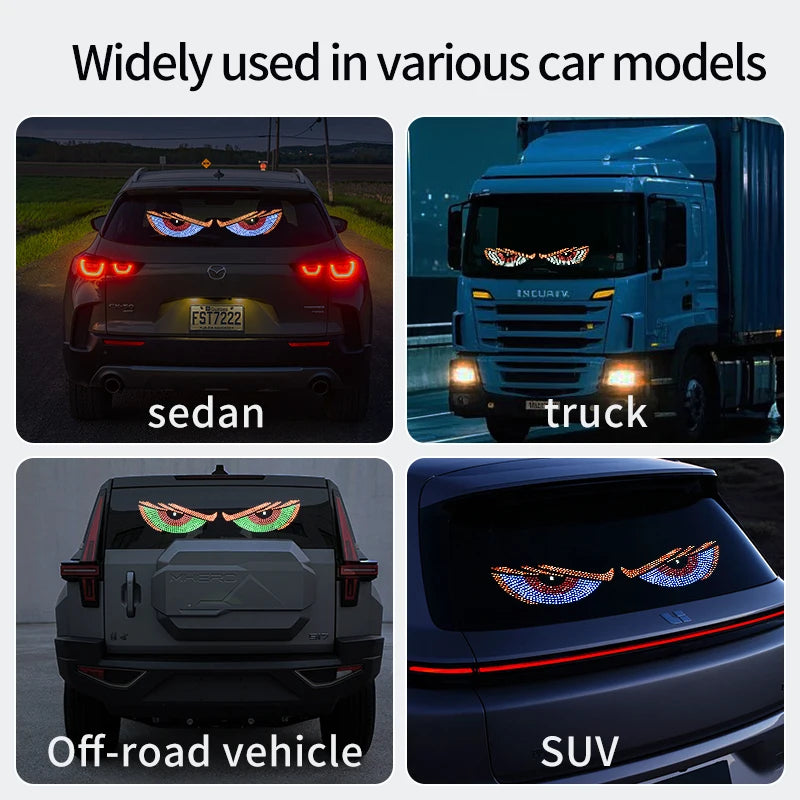Dynamic Devil Eyes LED Car Light – Front & Rear Display