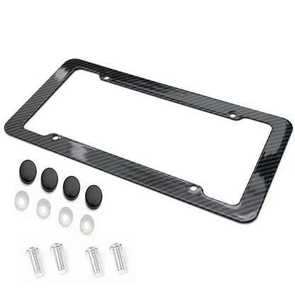 Carbon Fiber Style License Plate Frame – Universal Fit