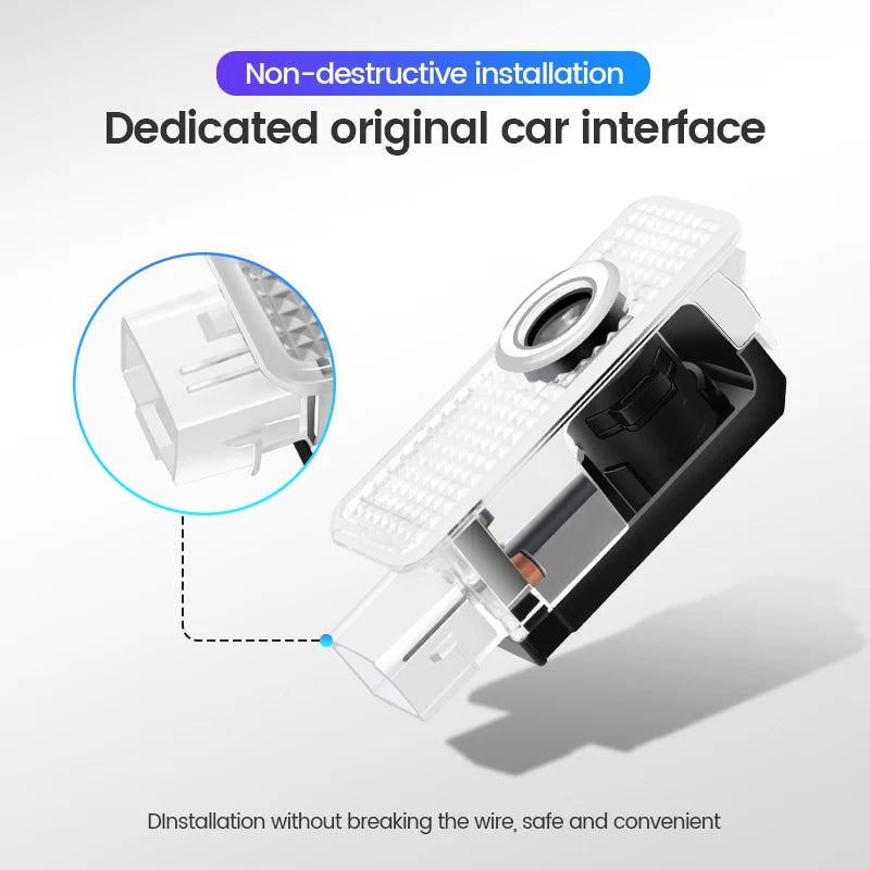 Car Door Welcome Lights Led Projector Lamps Decoration For Audi Sline A3 A1 A4 A6 B8 A5 B7 C7 A7 A8 B9 B6 C6 Q2 Q3 Q5 Q7 Q8 TT R