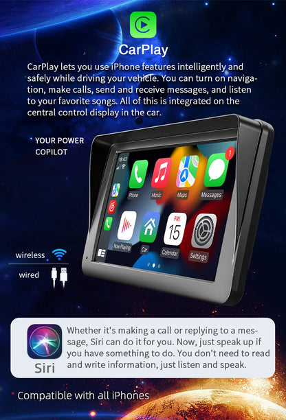 7-Inch Wireless CarPlay & Android Auto Multimedia Screen