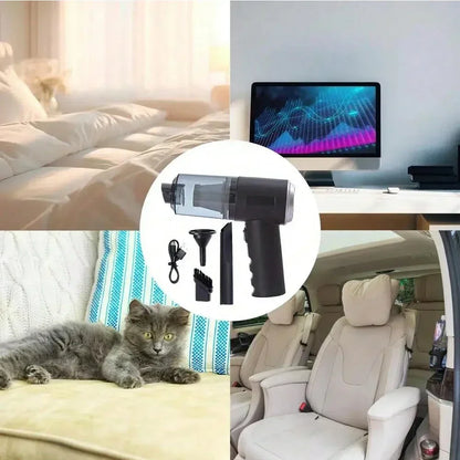 Portable Cordless Car Vacuum Cleaner – USB Rechargeable