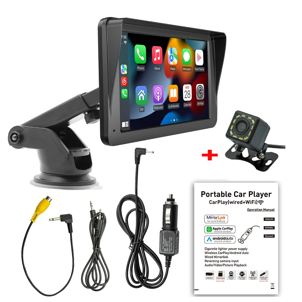 7-Inch Wireless CarPlay & Android Auto Multimedia Screen