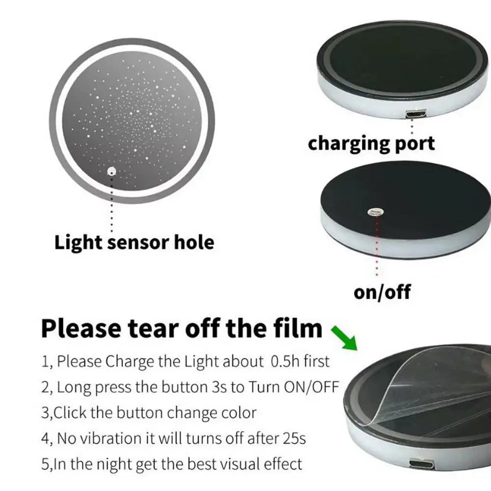 LED Light-Up Car Cup Holder Coasters