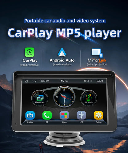 7-Inch Wireless CarPlay & Android Auto Multimedia Screen