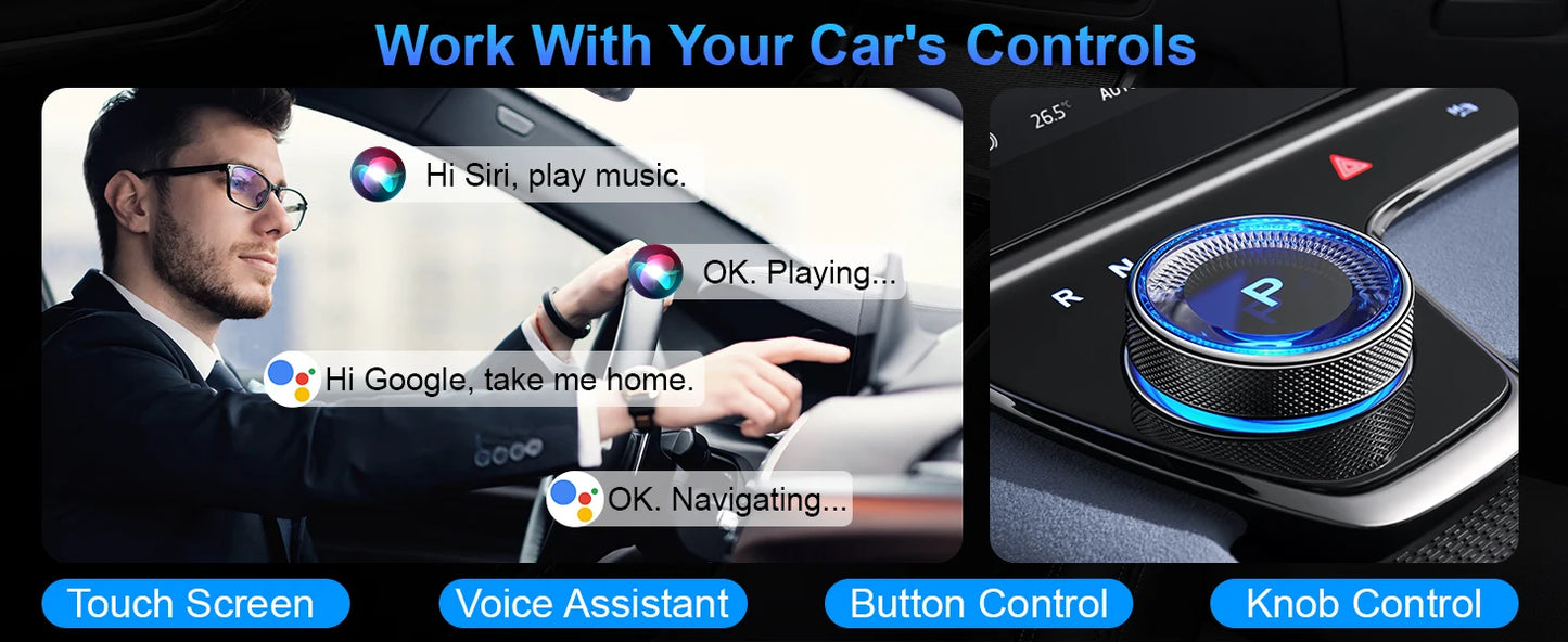 Wireless CarPlay & Android Auto Adapter – 2-in-1 Mini USB