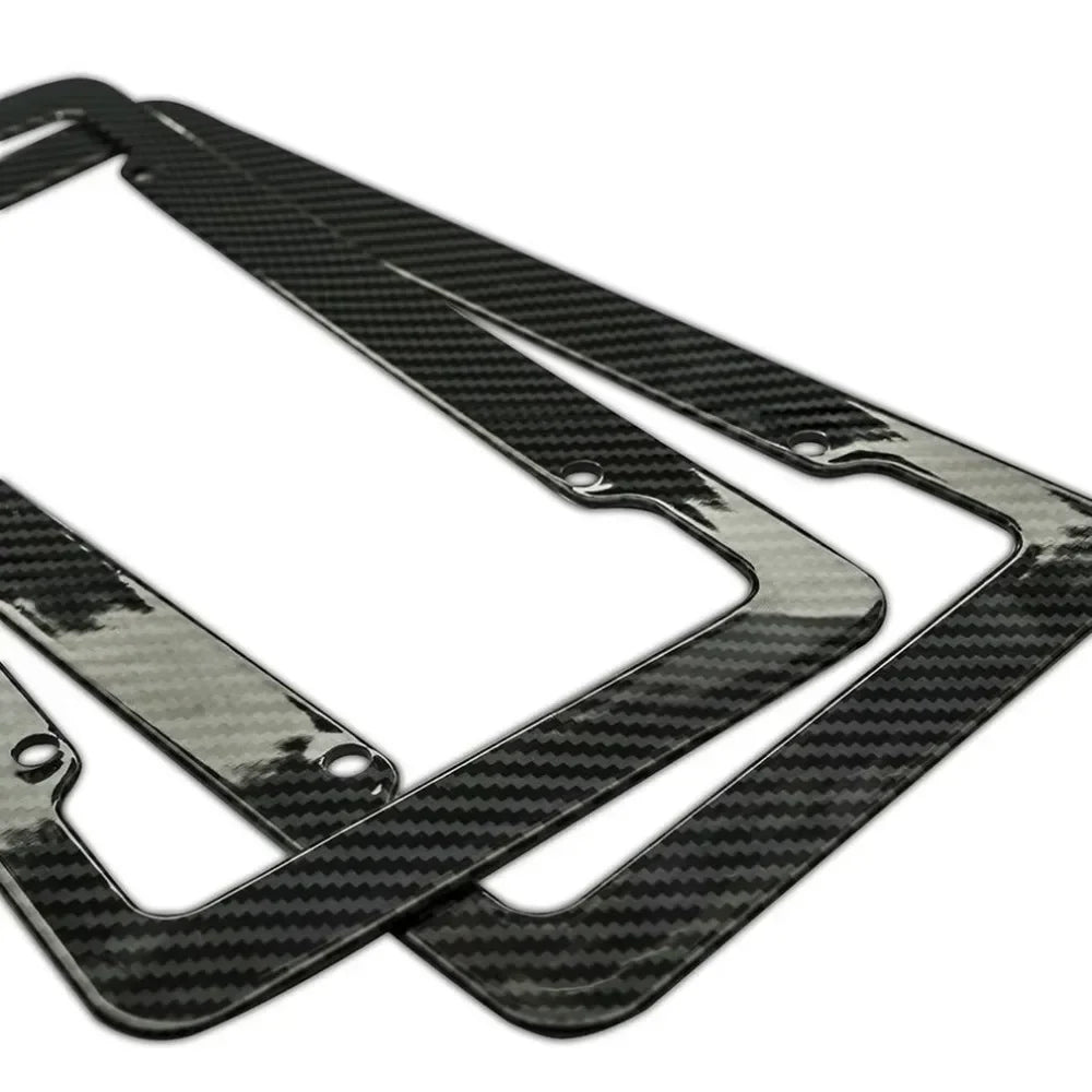 Carbon Fiber Style License Plate Frame – Universal Fit