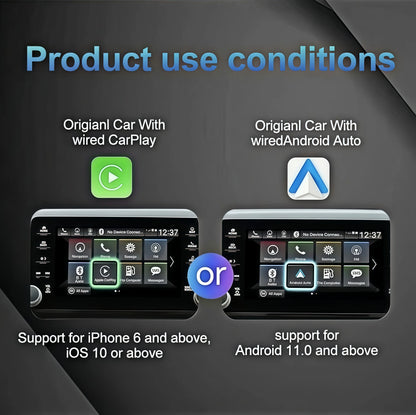 2-in-1 Wireless CarPlay & Android Auto Adapter (USB / Type-C)