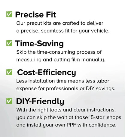 Premium Custom Pre-Cut PPF – Full & Partial Coverage