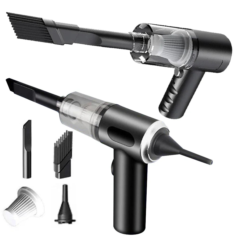 Portable Cordless Car Vacuum Cleaner – USB Rechargeable