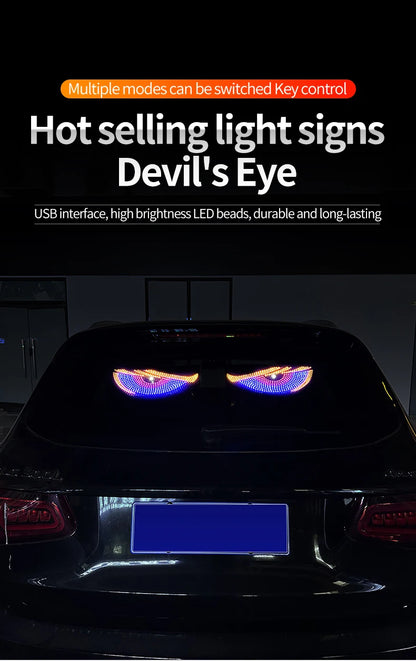 Dynamic Devil Eyes LED Car Light – Front & Rear Display