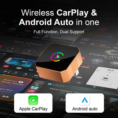 Wireless CarPlay & Android Auto Adapter – 2-in-1 Mini USB
