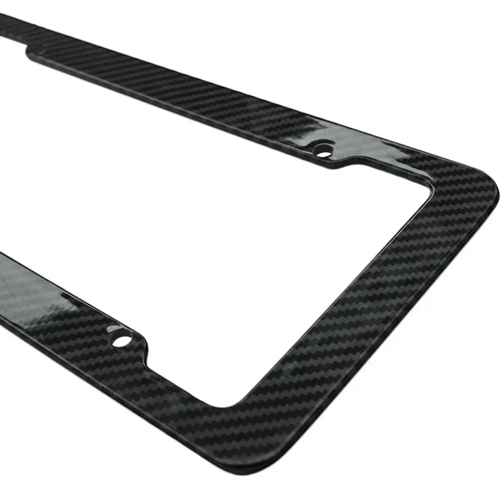 Carbon Fiber Style License Plate Frame – Universal Fit