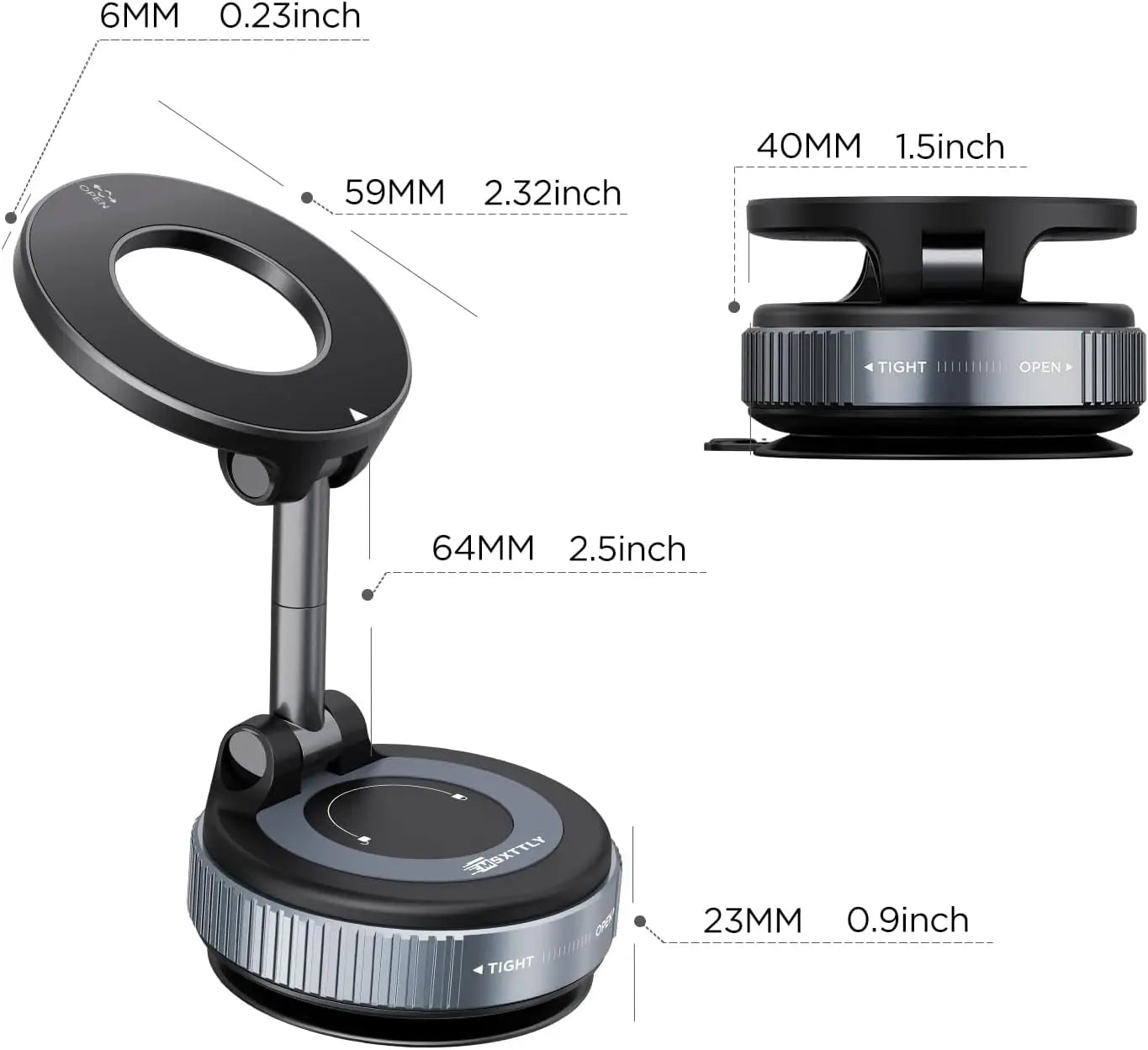 Magnetic MagSafe Car Phone Holder – 360° Rotation