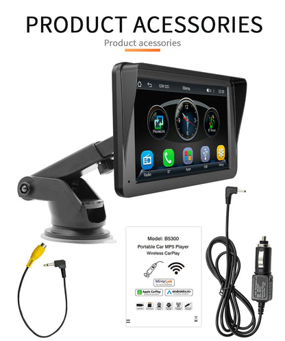 7-Inch Wireless CarPlay & Android Auto Multimedia Screen