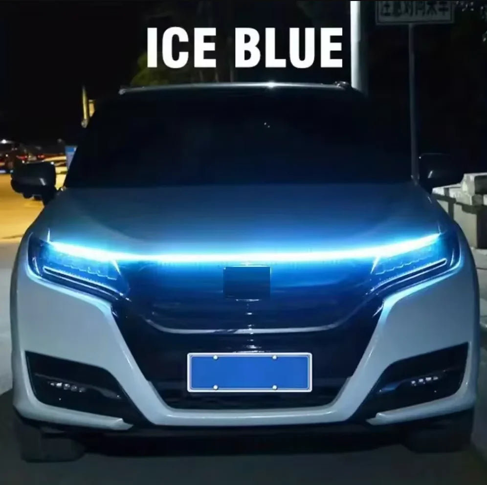 Dynamic Meteor LED Hood Light Strip – Universal DRL Style