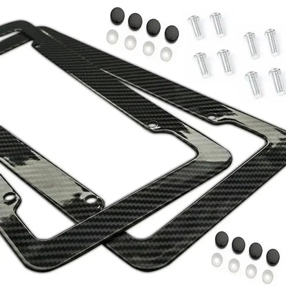 Carbon Fiber Style License Plate Frame – Universal Fit