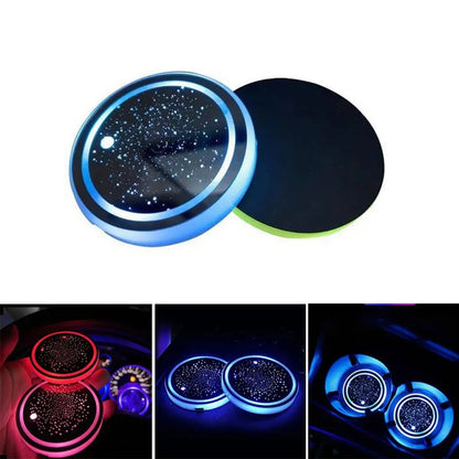 LED Light-Up Car Cup Holder Coasters