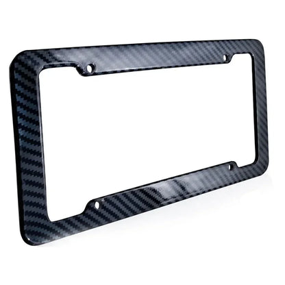 Carbon Fiber Style License Plate Frame – Universal Fit