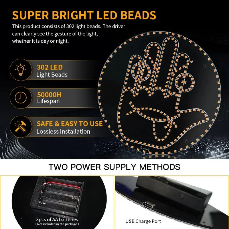Car LED Funny Facial Expression