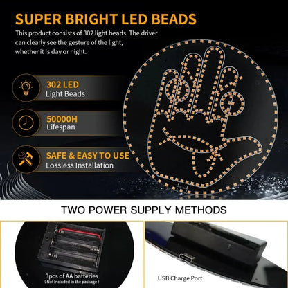 Car LED Funny Facial Expression