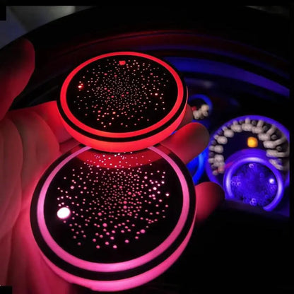 LED Light-Up Car Cup Holder Coasters