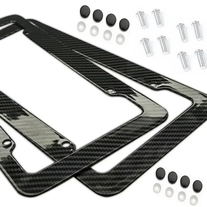 Carbon Fiber Style License Plate Frame – Universal Fit