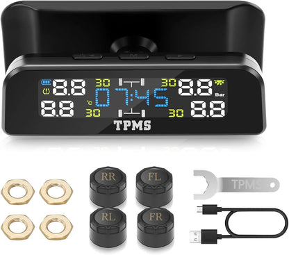 TPMS Tire Pressure Monitoring System – 4 Sensors LCD Display