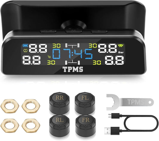TPMS Tire Pressure Monitoring System – 4 Sensors LCD Display