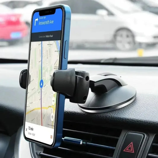 Universal Car Phone Holder – Windshield & Dashboard Mount