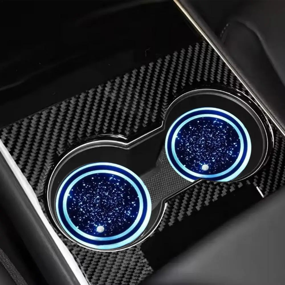 LED Light-Up Car Cup Holder Coasters