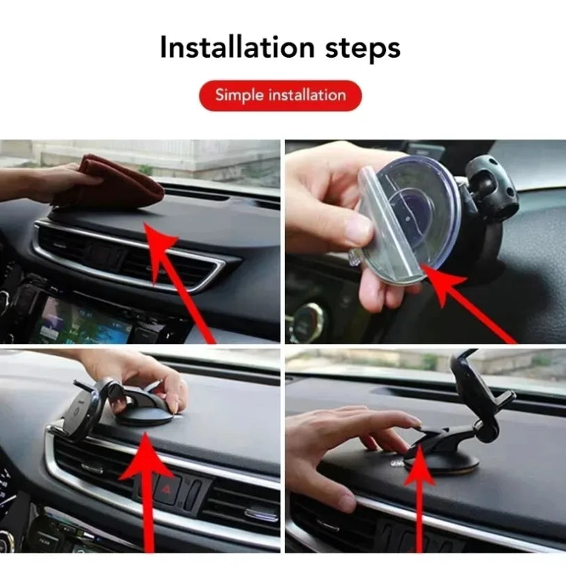 Universal Car Phone Holder – Windshield & Dashboard Mount