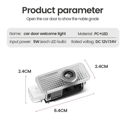 Car Door Welcome Lights AUDI Led Projector Lamps Decoration For Audi Sline A3 A1 A4 A6 B8 A5 B7 C7 A7 A8 B9 B6 C6 Q2 Q3 Q5 Q7 Q8 TT R