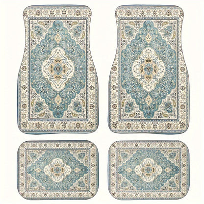 4pcs Vintage European Pattern Car Floor Mats