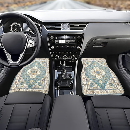4pcs Vintage European Pattern Car Floor Mats